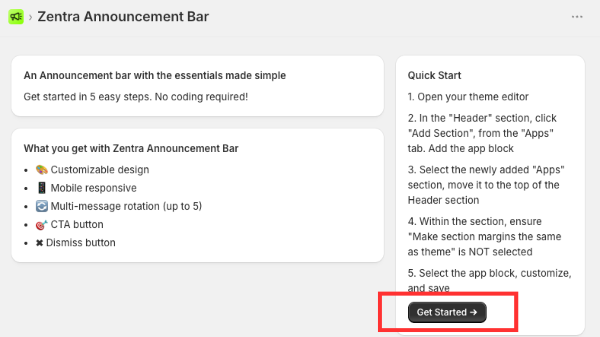 Opening the theme editor